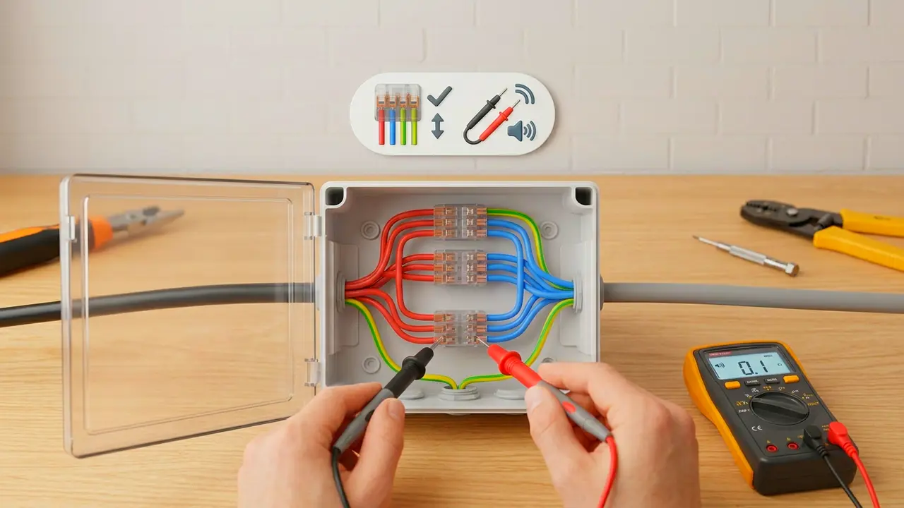 Bezpieczne połączenia przewodów w puszce instalacyjnej