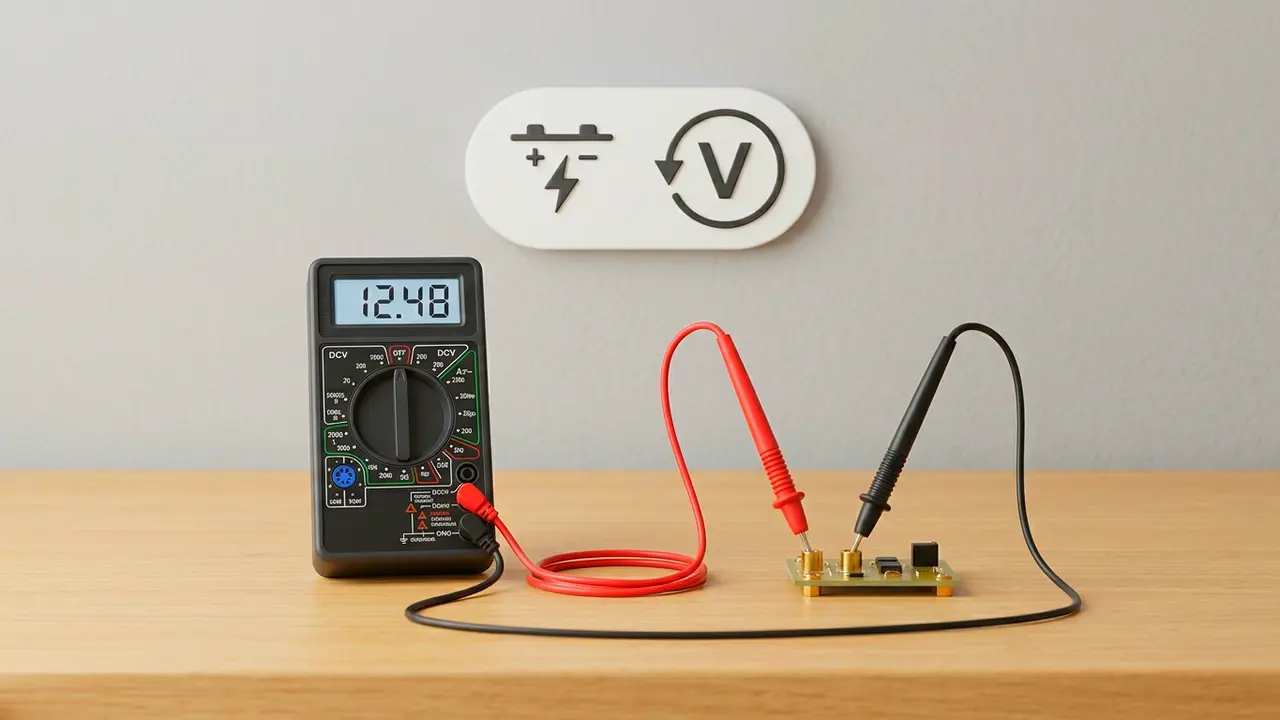 Pomiar napięcia elektrycznego za pomocą multimetru